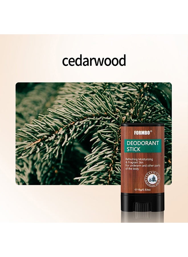 FORMBO Antiperspirant and Deodorant Body Cream 15g - Underarm product to reduce body odor and leave a pleasant fragrance. Fragrant body stick - Dry and effective antiperspirant stick #Cedarwood fragrance - Image 2